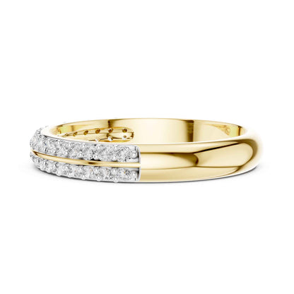 Statement Diamond Wedding Band with Two Rows