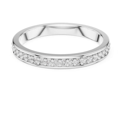 Simple Lab Created Diamond Band with Channel Stones