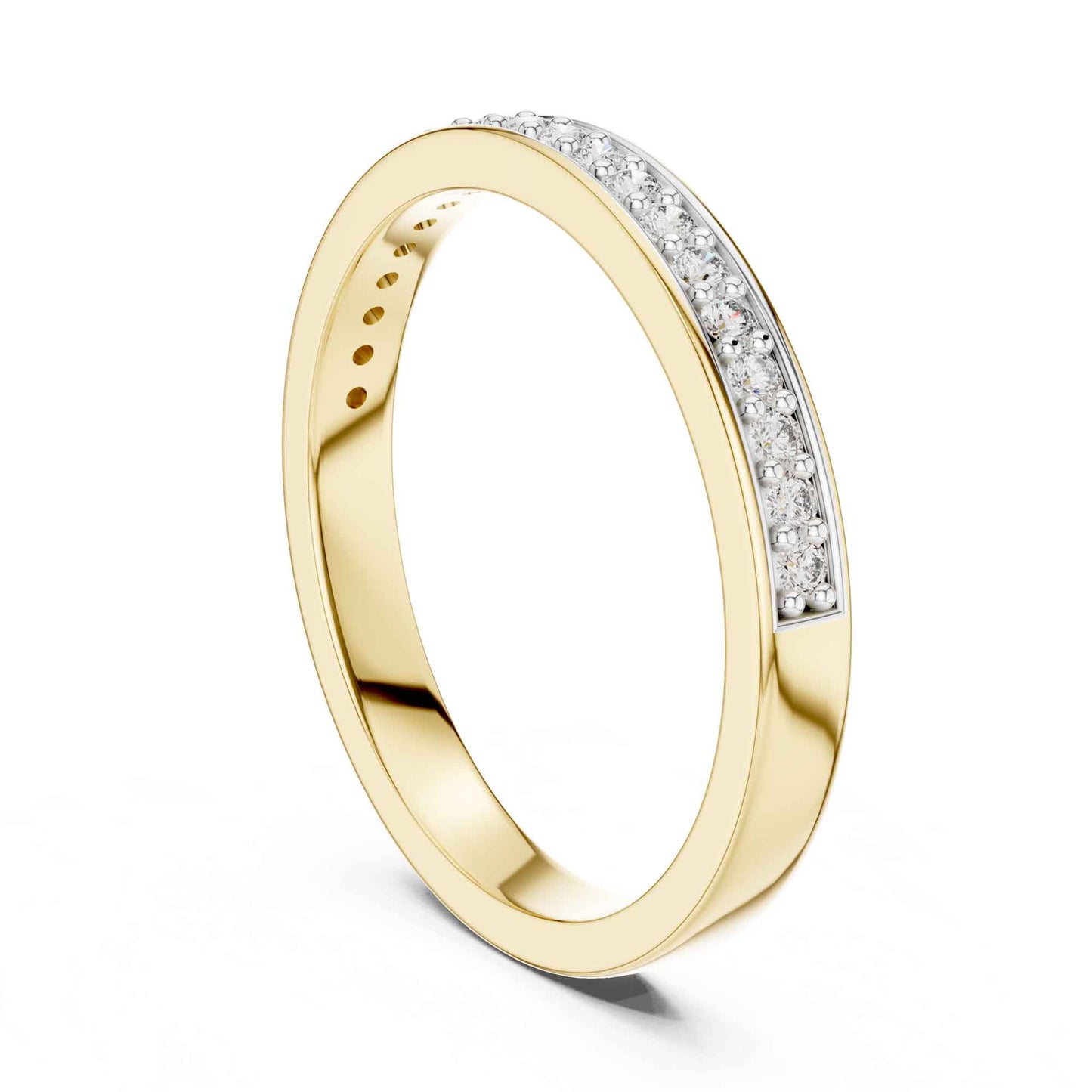 Simple Lab Created Diamond Band with Channel Stones