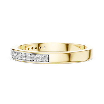 Simple Lab Created Diamond Band with Channel Stones