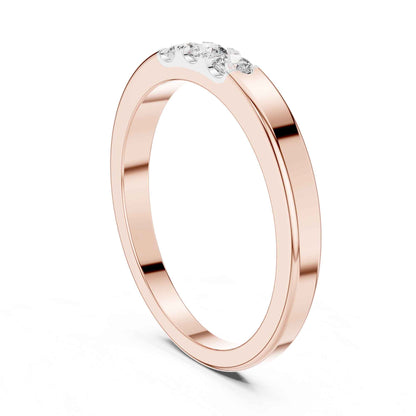 Premium Three Stone Lab Grown Diamond Band