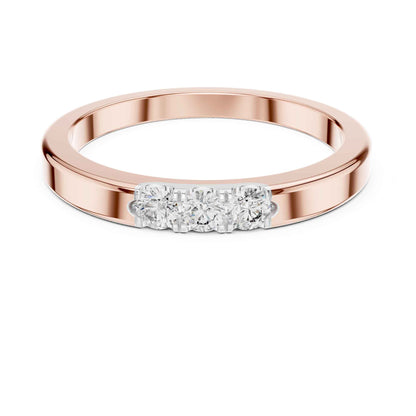 Premium Three Stone Lab Grown Diamond Band