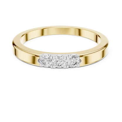 Premium Three Stone Lab Grown Diamond Band