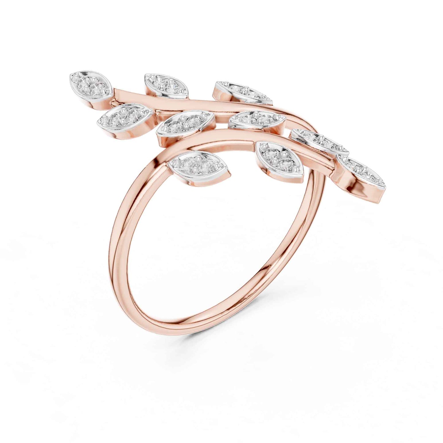 Signature Leaf Design Lab Grown Diamond Ring