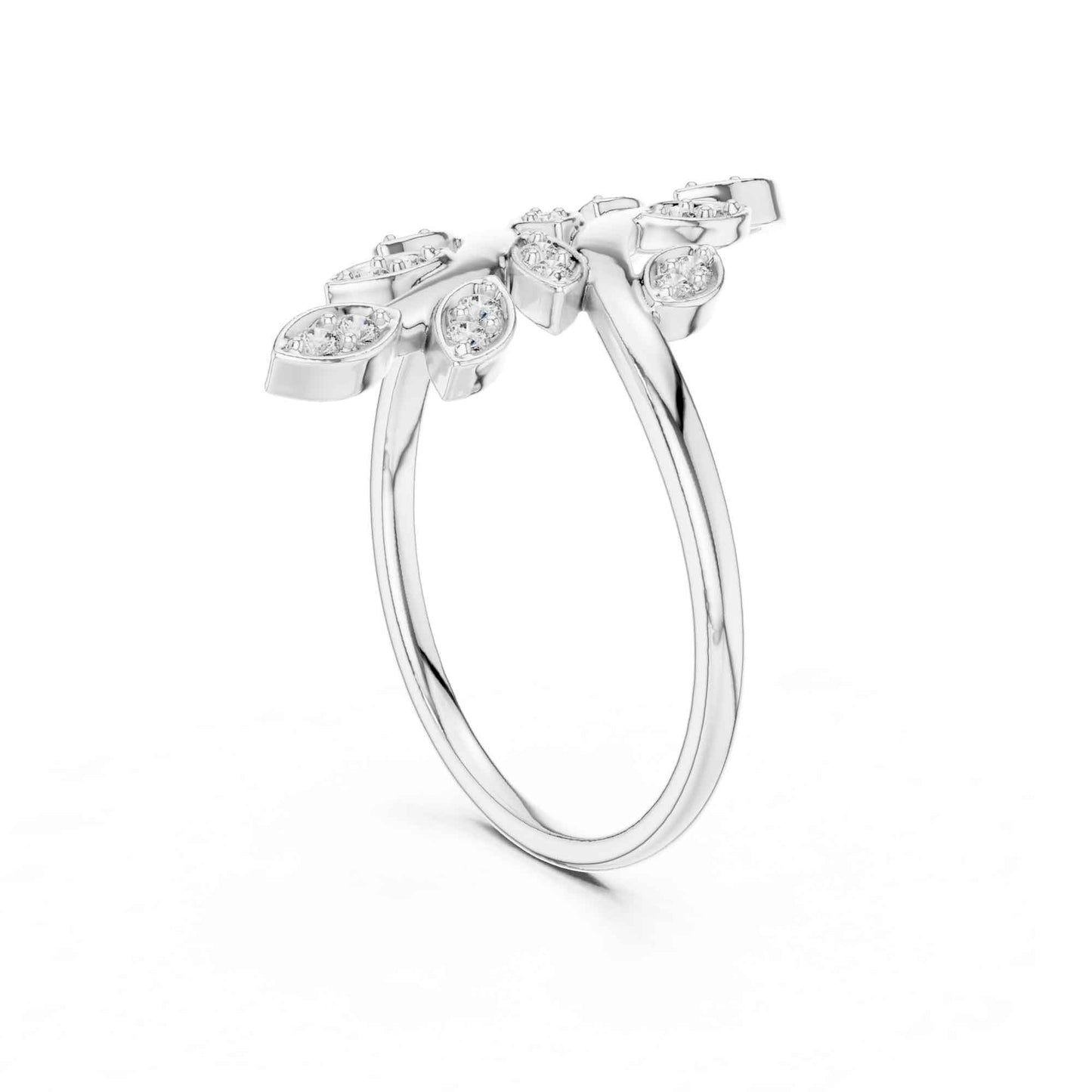 Signature Leaf Design Lab Grown Diamond Ring