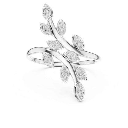 Signature Leaf Design Lab Grown Diamond Ring