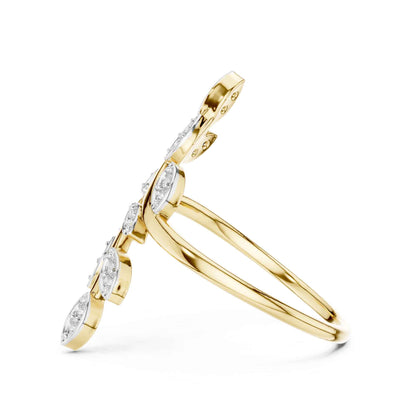 Signature Leaf Design Lab Grown Diamond Ring