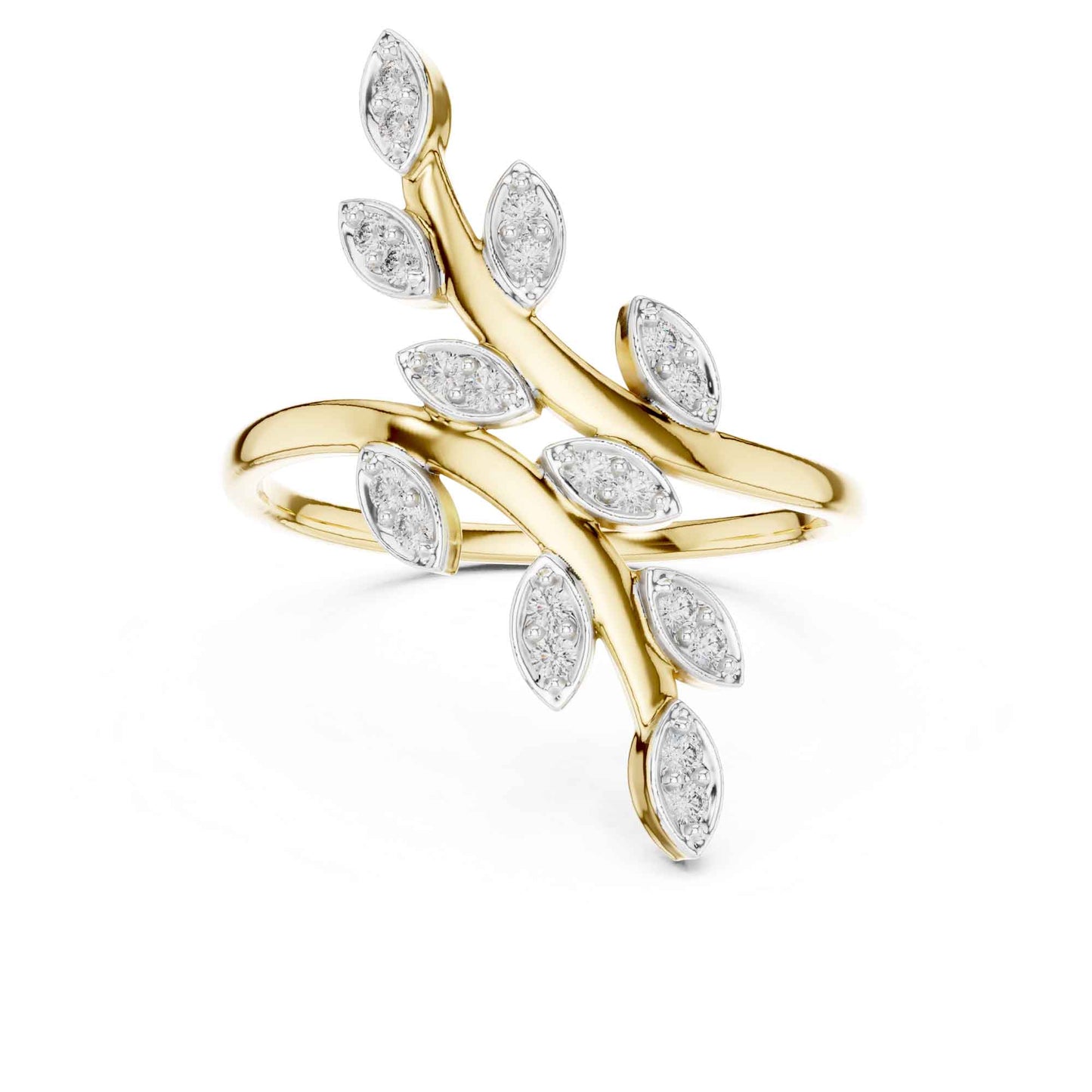 Signature Leaf Design Lab Grown Diamond Ring