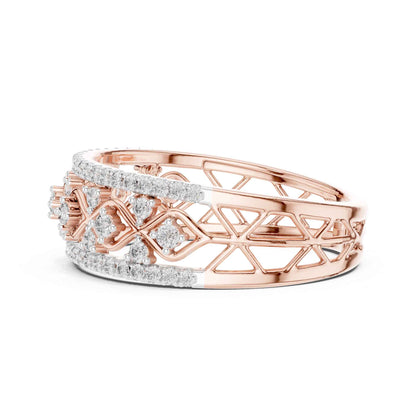Wide Lattice Lab Grown Diamond Pavé Statement Ring