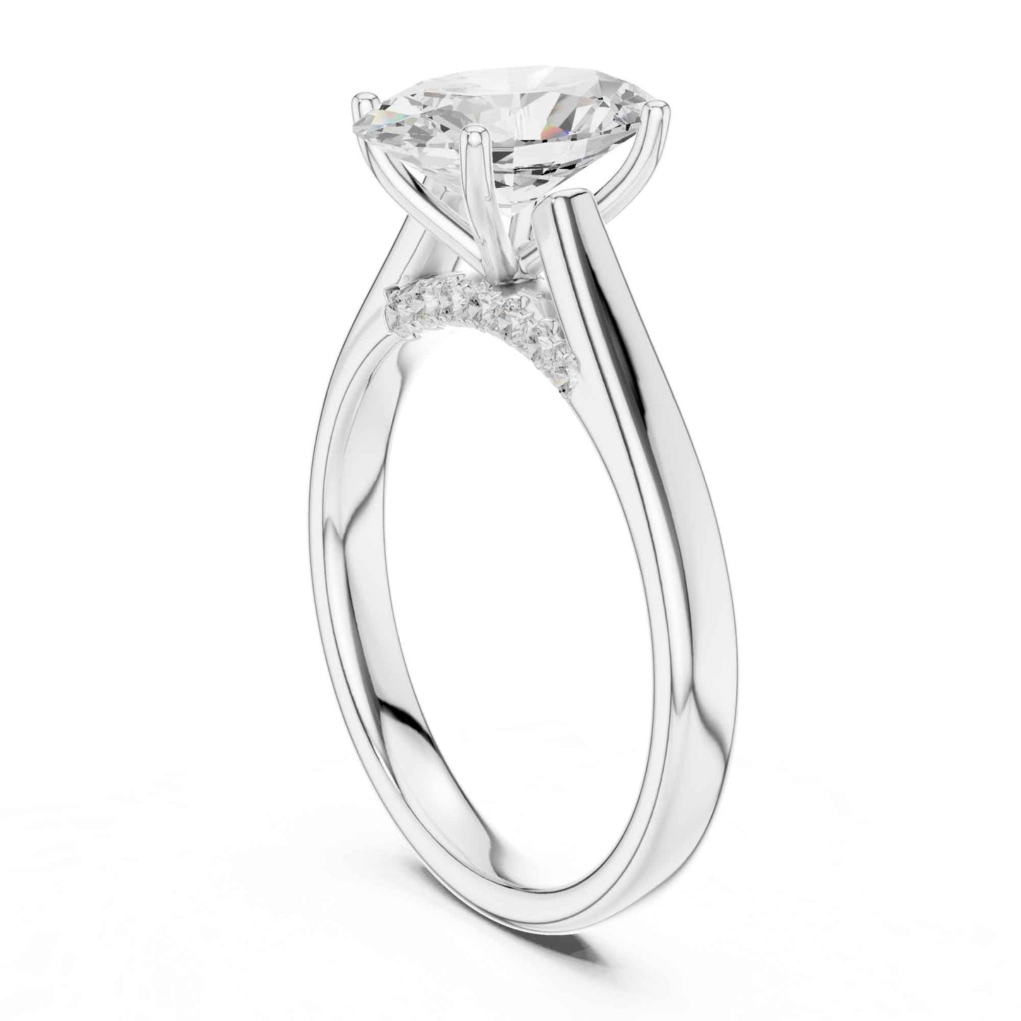 2 Carat Perfect Proposal Oval Cut Lab Diamond Solitaire Rin