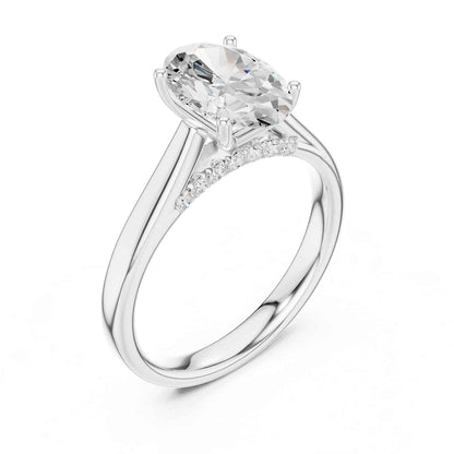2 Carat Perfect Proposal Oval Cut Lab Diamond Solitaire Rin