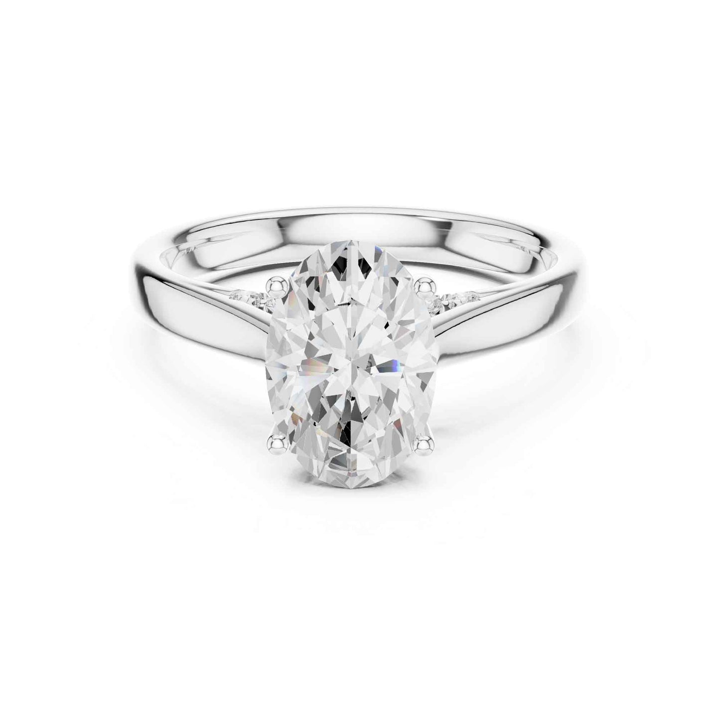 2 Carat Perfect Proposal Oval Cut Lab Diamond Solitaire Rin