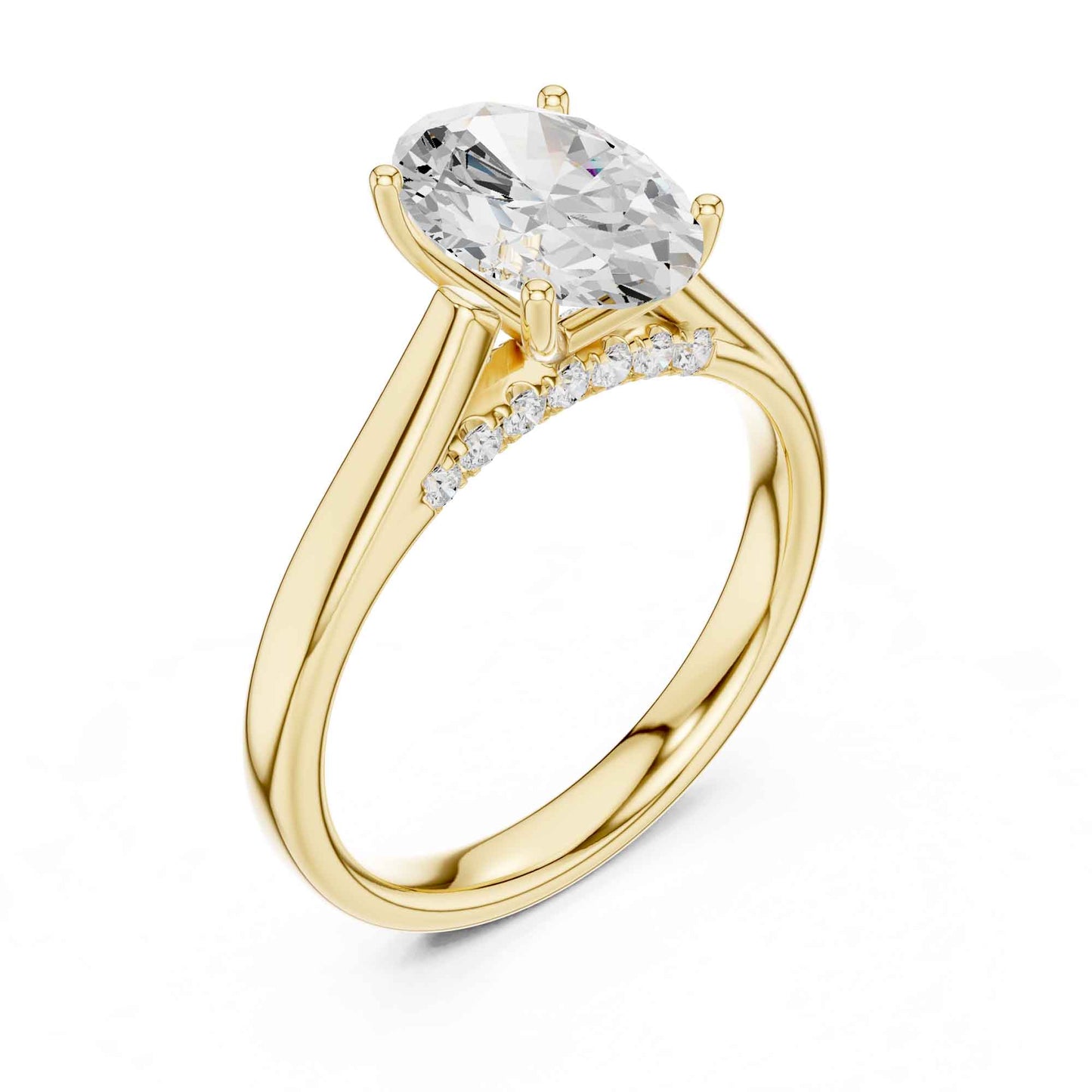 2 Carat Perfect Proposal Oval Cut Lab Diamond Solitaire Rin