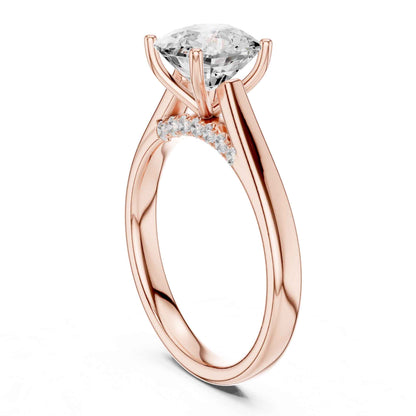 2 Carat Cushion Cut Lab Grown Diamond Engagement Ring