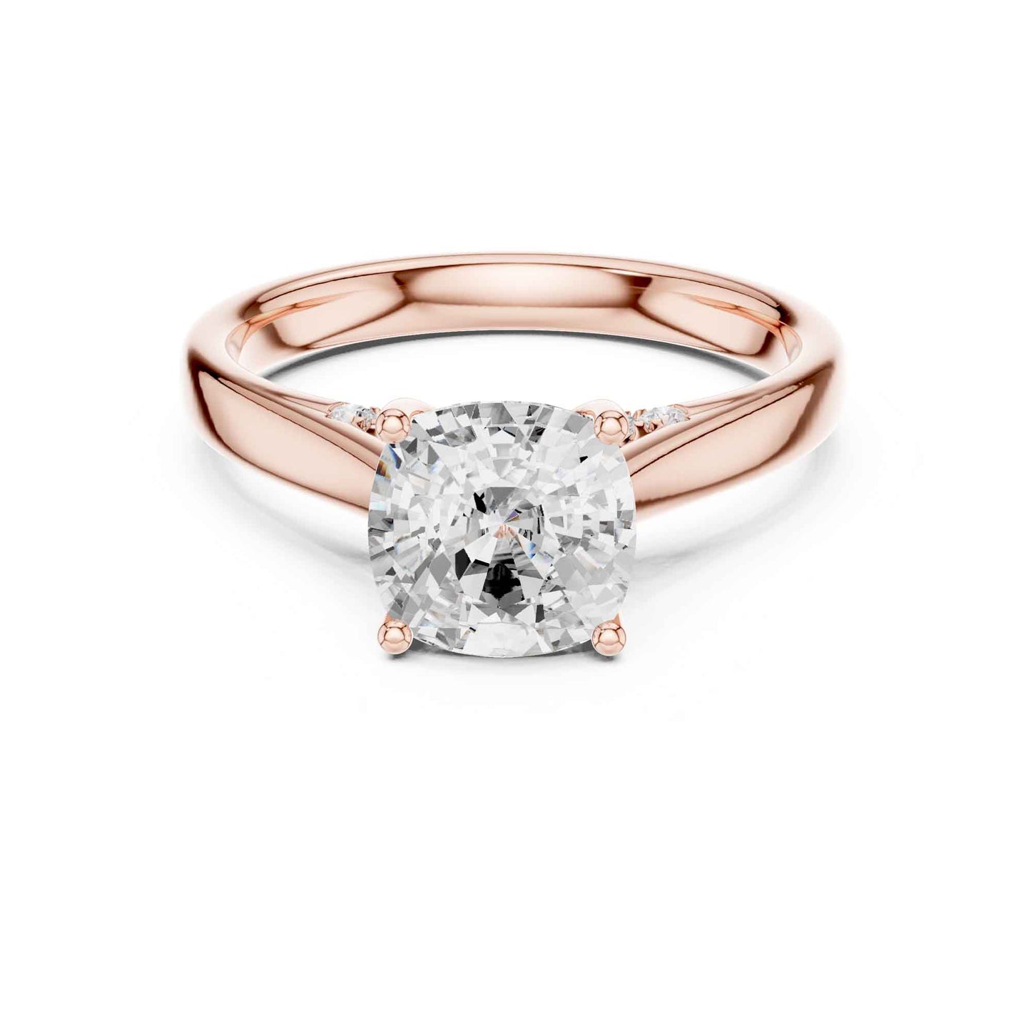 2 Carat Cushion Cut Lab Grown Diamond Engagement Ring