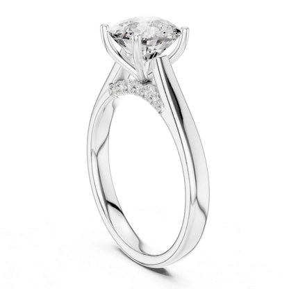 2 Carat Cushion Cut Lab Grown Diamond Engagement Ring