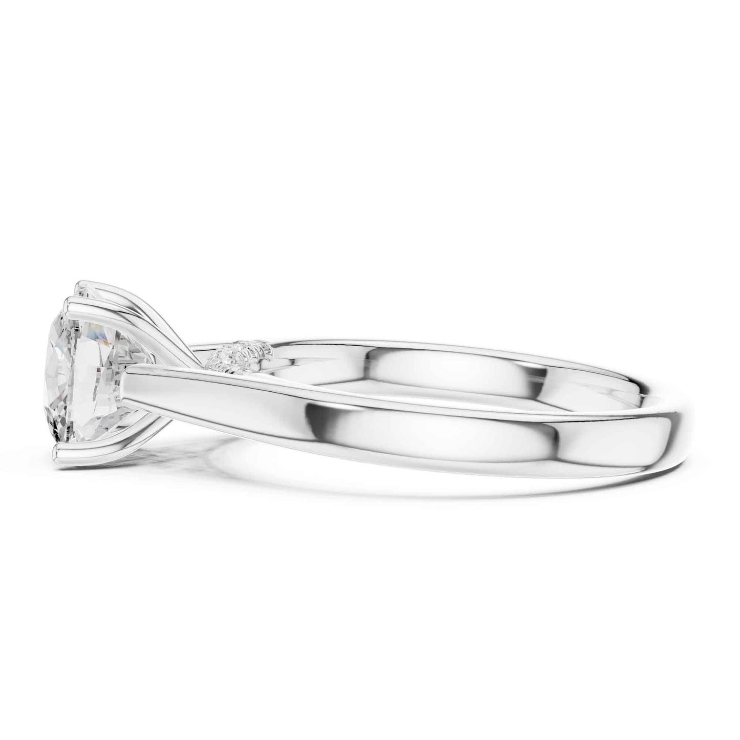 2 Carat Cushion Cut Lab Grown Diamond Engagement Ring