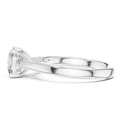 2 Carat Cushion Cut Lab Grown Diamond Engagement Ring