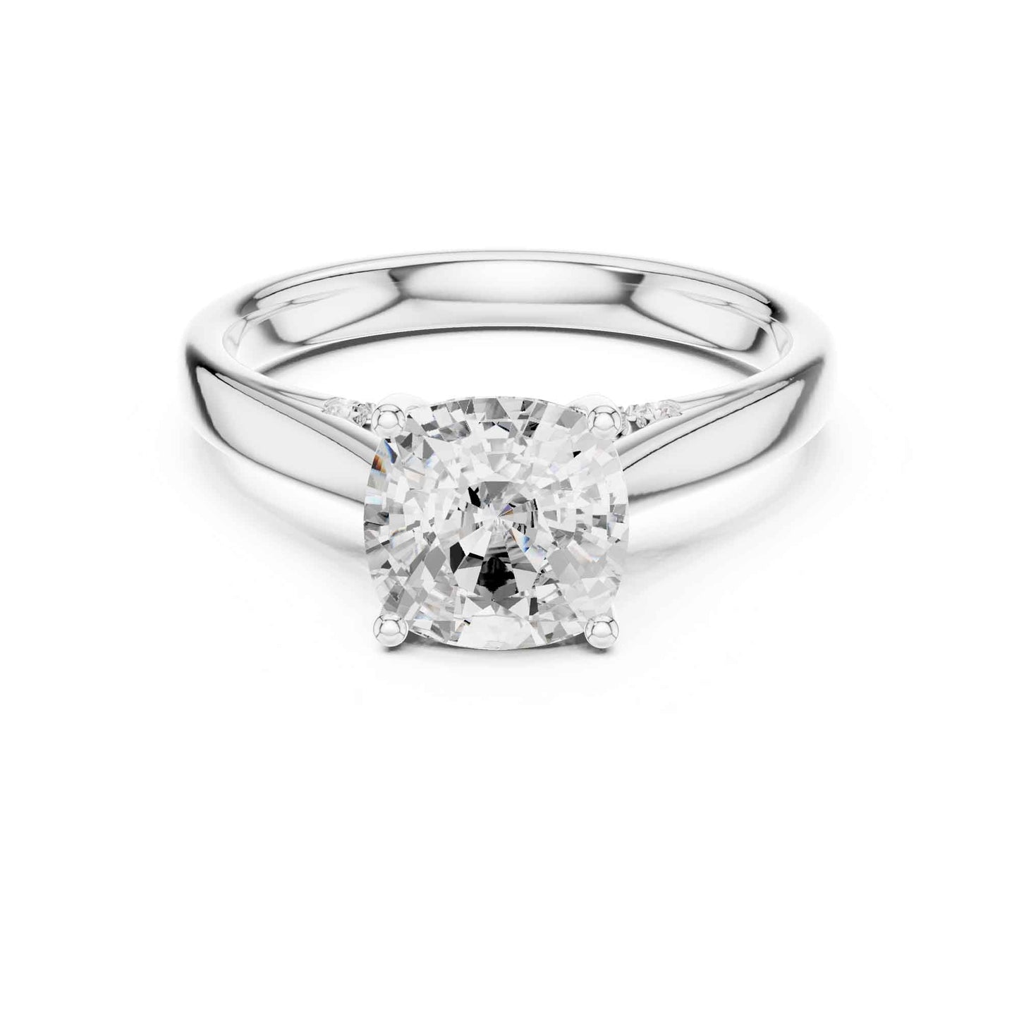 2 Carat Cushion Cut Lab Grown Diamond Engagement Ring