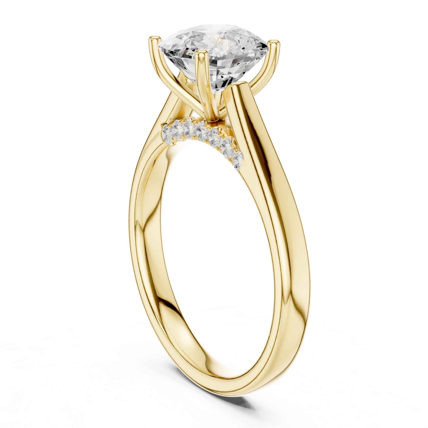 2 Carat Cushion Cut Lab Grown Diamond Engagement Ring