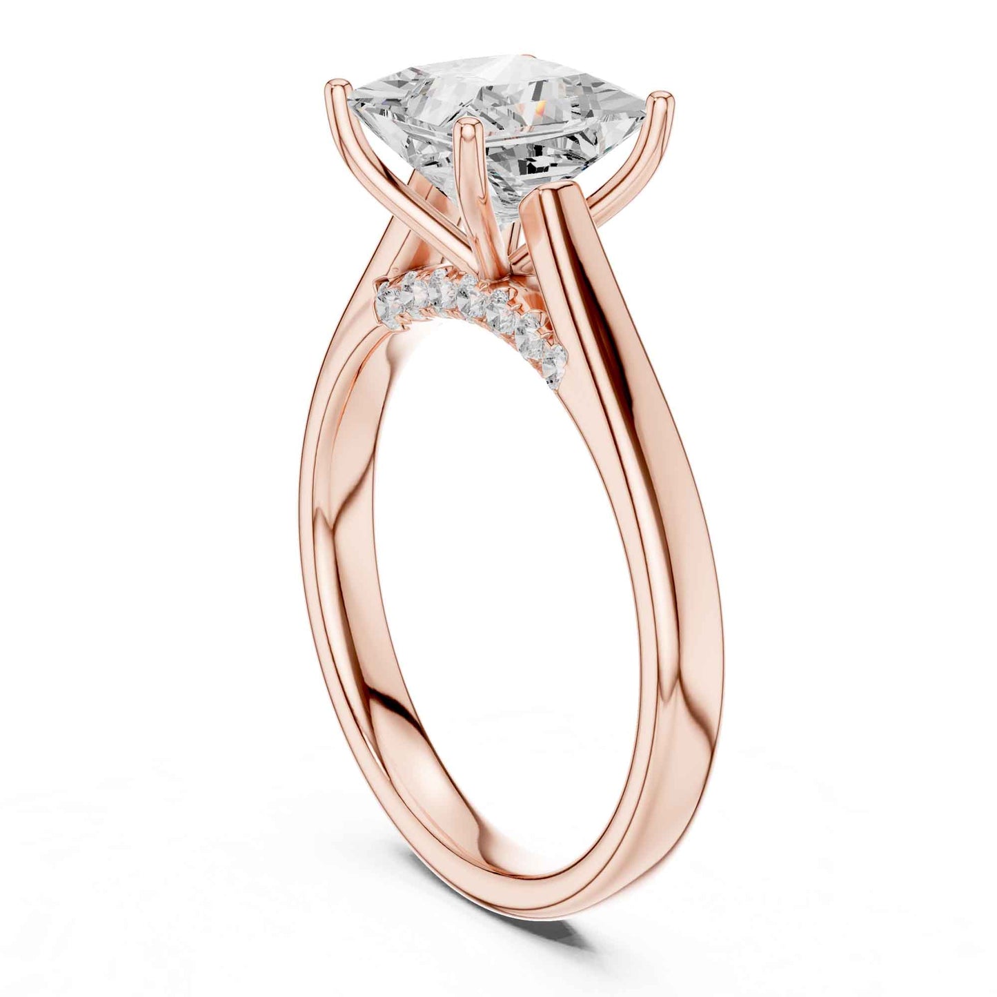 2 Carat Princess Cut Lab Grown Diamond Engagement Ring