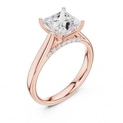 2 Carat Princess Cut Lab Grown Diamond Engagement Ring