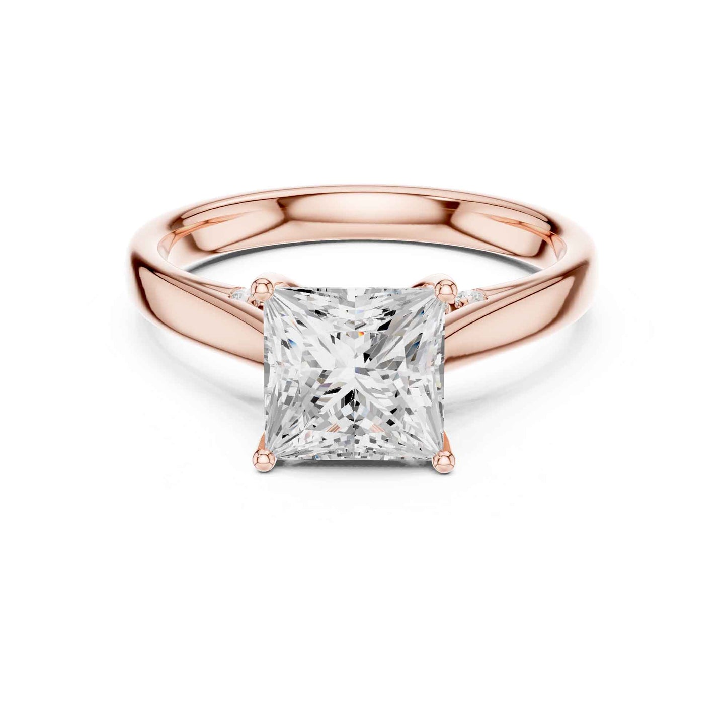 2 Carat Princess Cut Lab Grown Diamond Engagement Ring