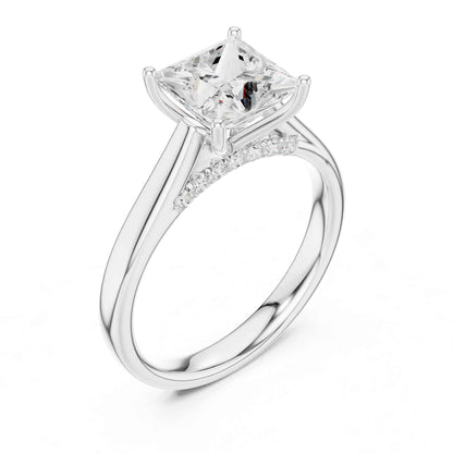 2 Carat Princess Cut Lab Grown Diamond Engagement Ring