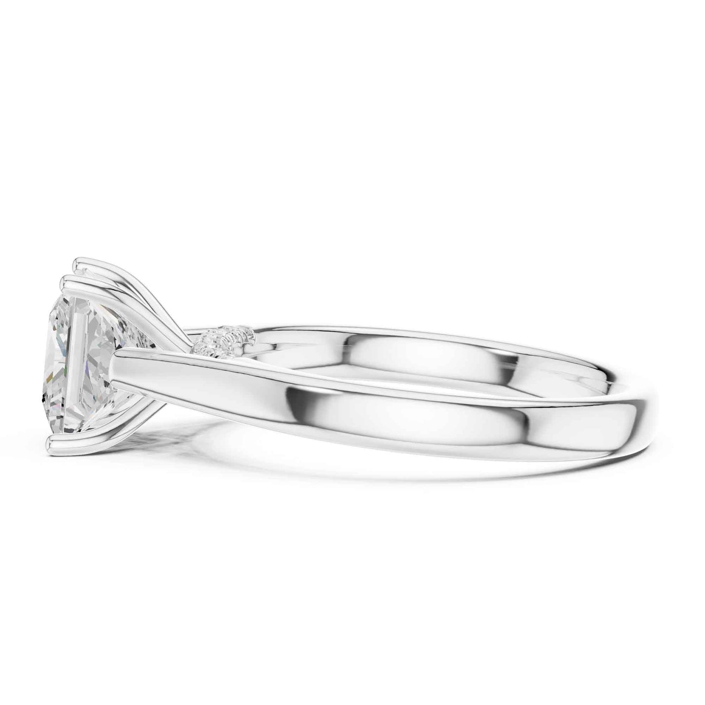 2 Carat Princess Cut Lab Grown Diamond Engagement Ring