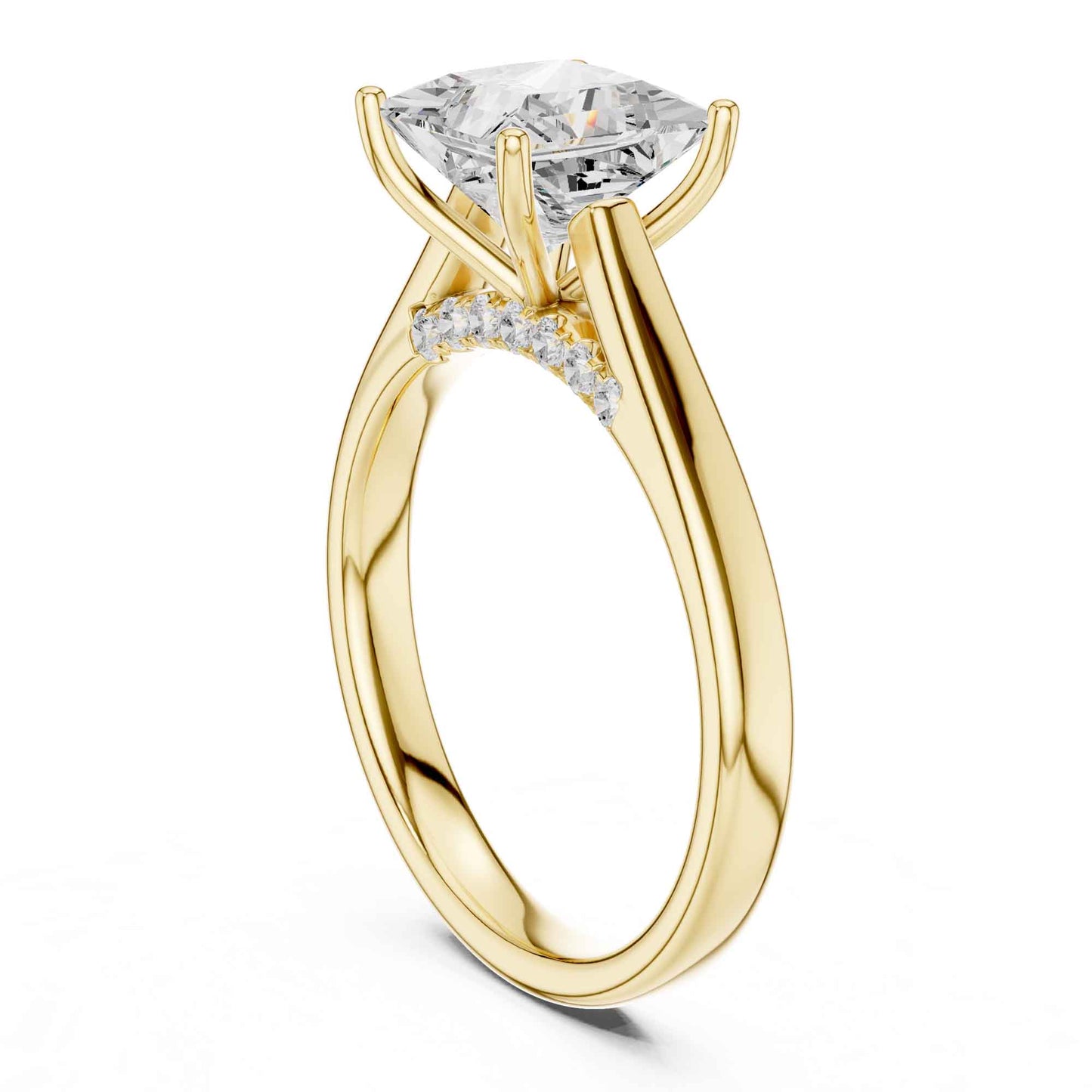 2 Carat Princess Cut Lab Grown Diamond Engagement Ring