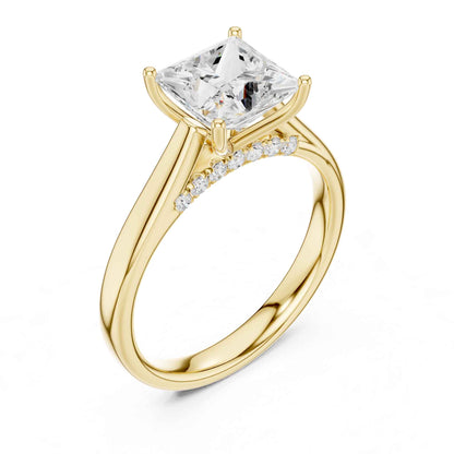 2 Carat Princess Cut Lab Grown Diamond Engagement Ring