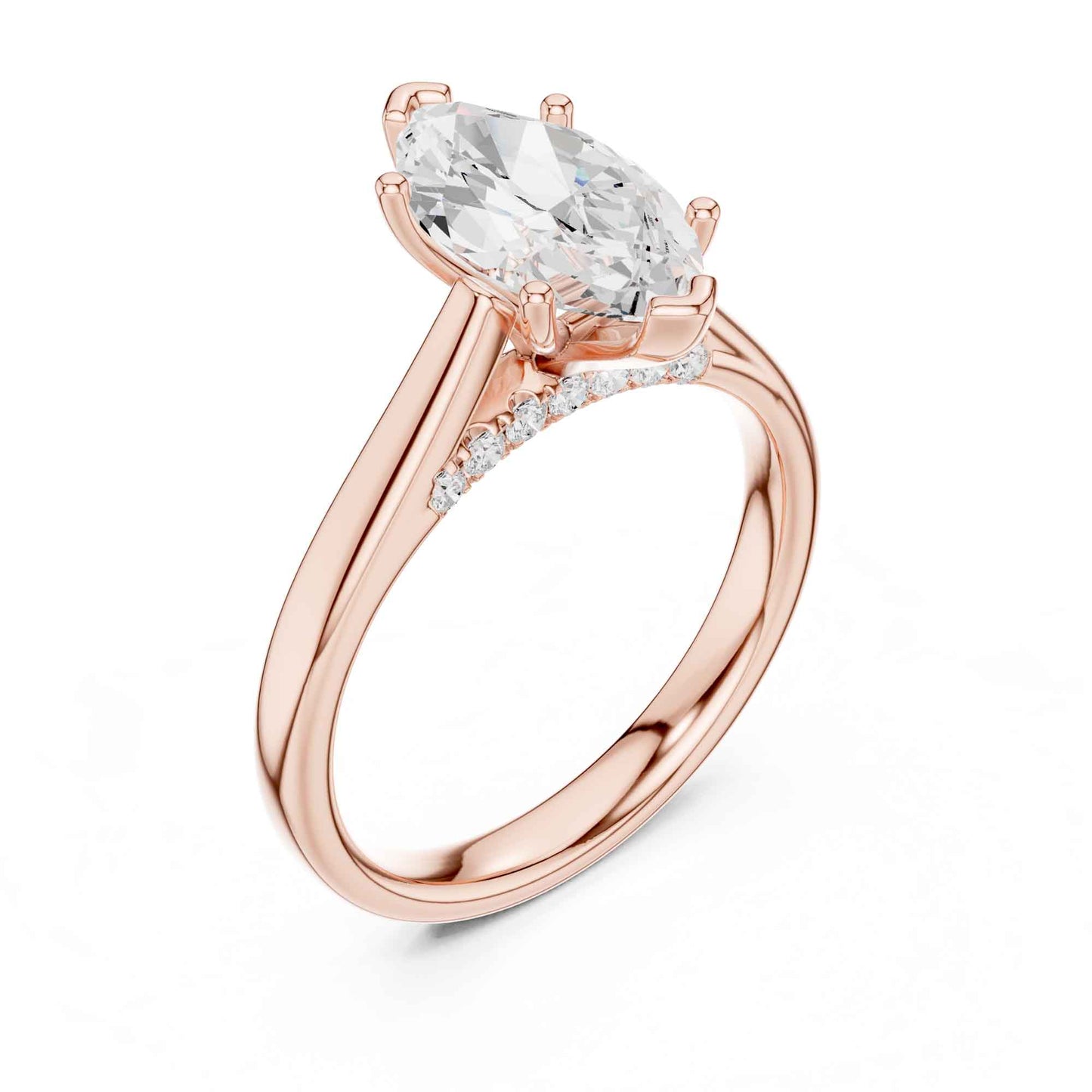 2 Carat Marquise Cut Lab Grown Diamond Engagement Ring