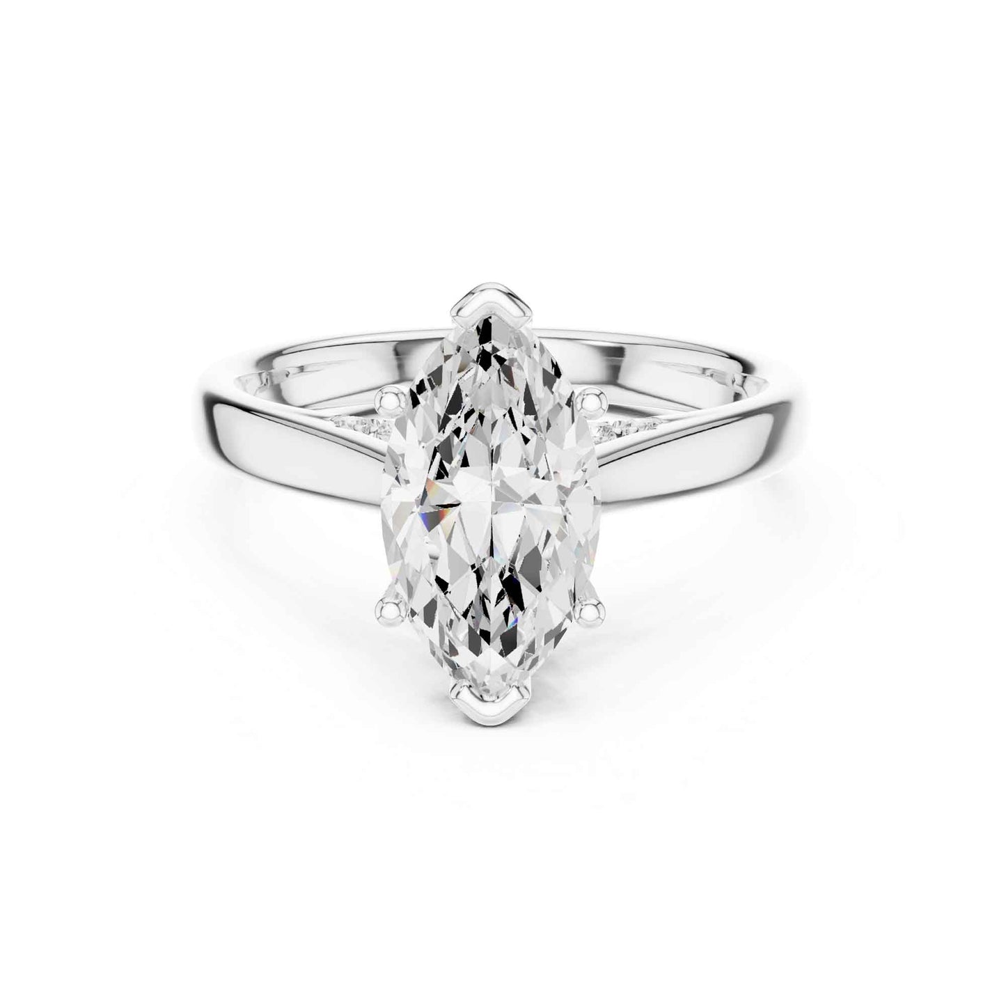 2 Carat Marquise Cut Lab Grown Diamond Engagement Ring
