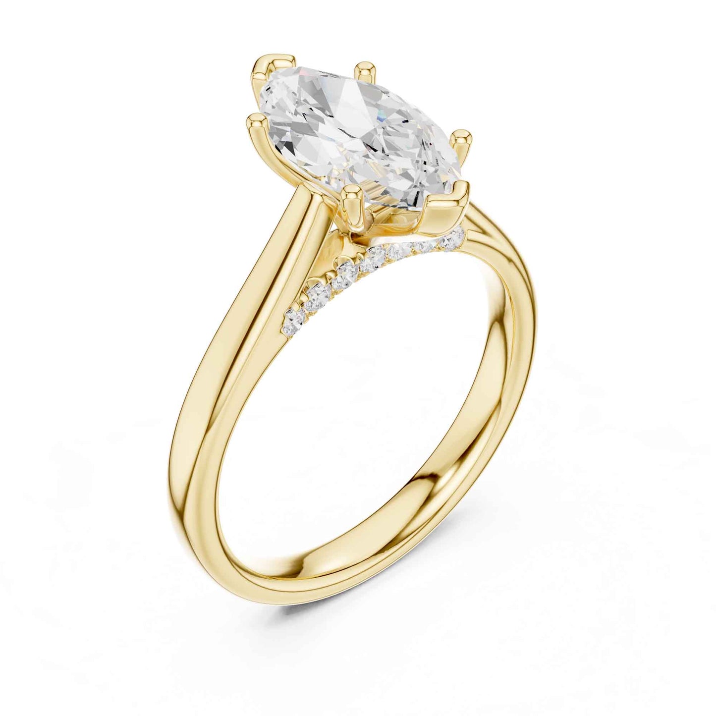 2 Carat Marquise Cut Lab Grown Diamond Engagement Ring