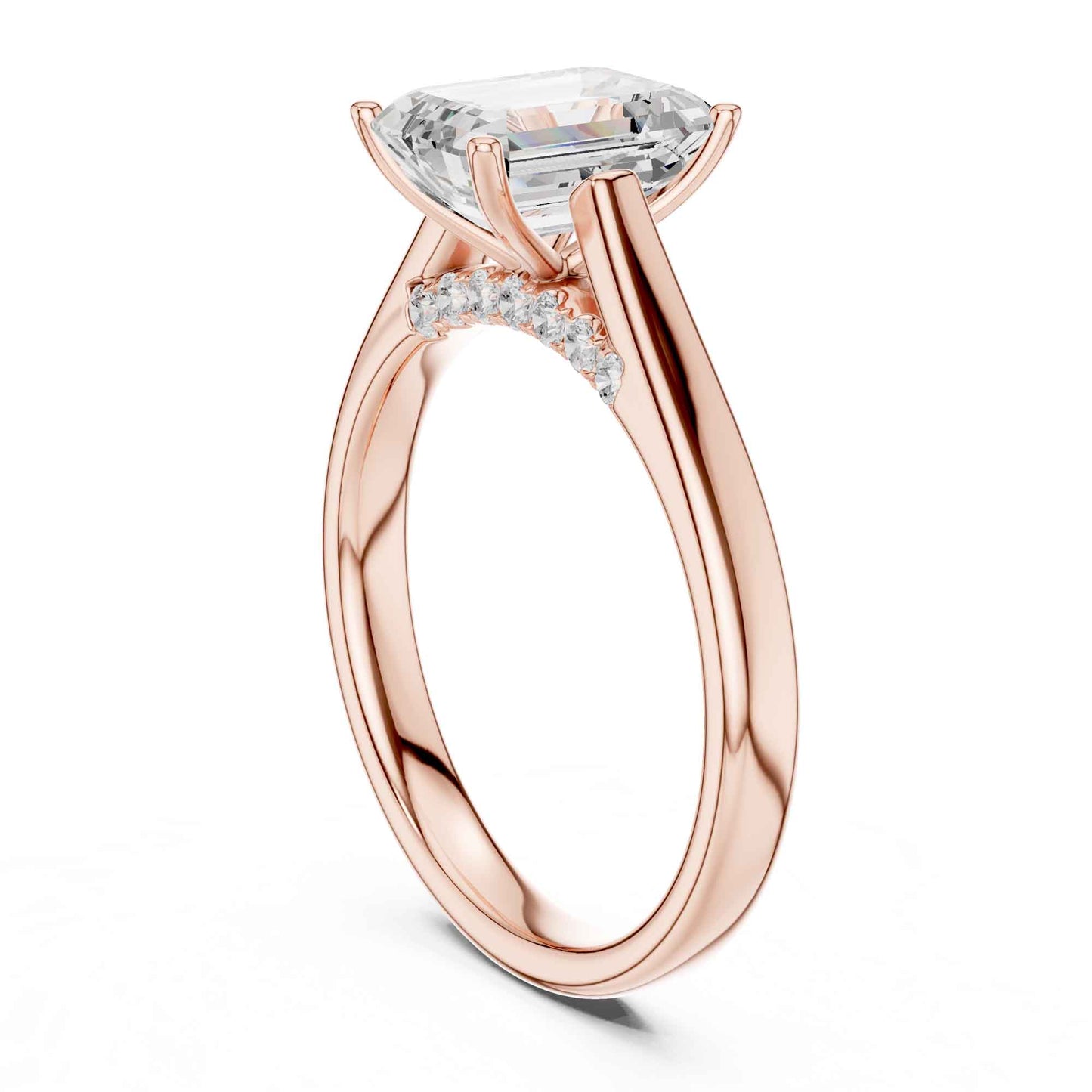 2 Carat Classic Emerald Cut Lab Diamond Solitaire Ring