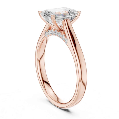 2 Carat Classic Emerald Cut Lab Diamond Solitaire Ring