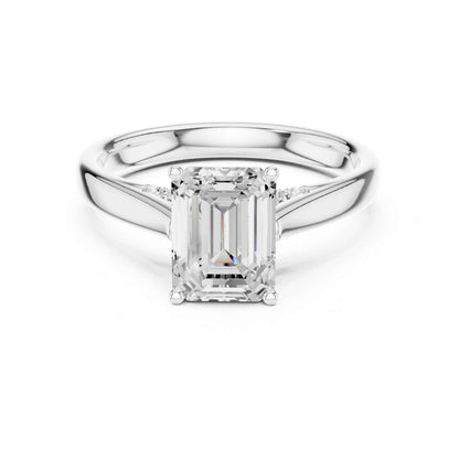 2 Carat Classic Emerald Cut Lab Diamond Solitaire Ring