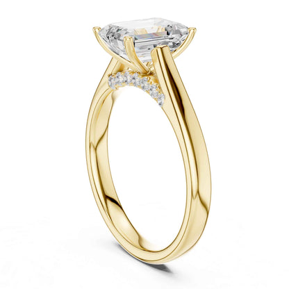 2 Carat Classic Emerald Cut Lab Diamond Solitaire Ring