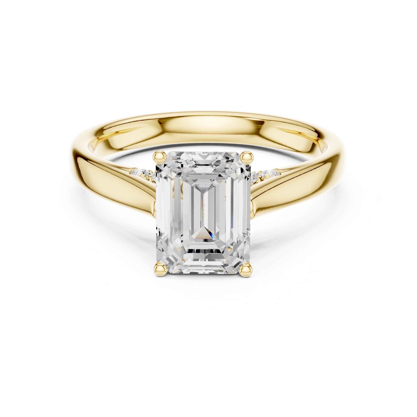 2 Carat Classic Emerald Cut Lab Diamond Solitaire Ring