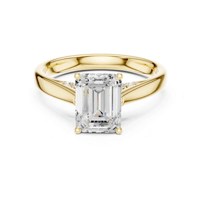 2 Carat Classic Emerald Cut Lab Diamond Solitaire Ring
