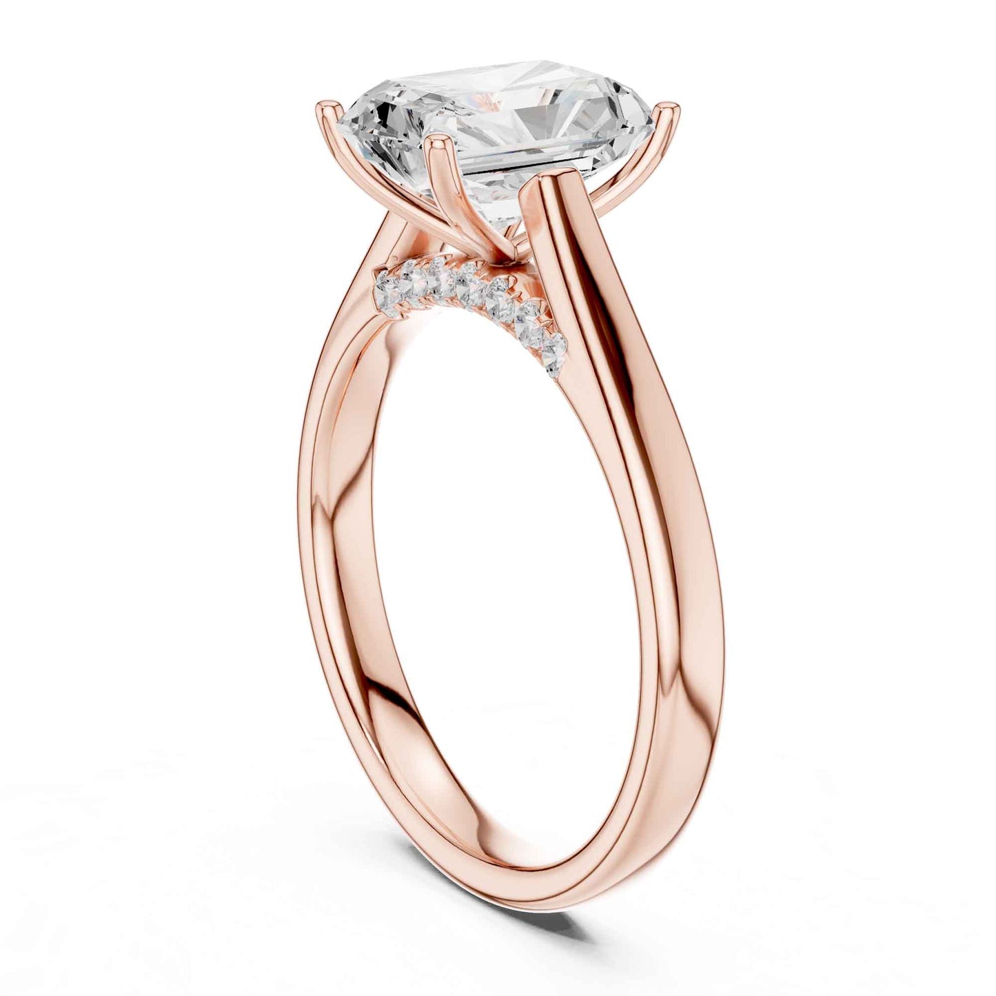 2 Carat Radiant Cut Lab Grown Diamond Engagement Ring