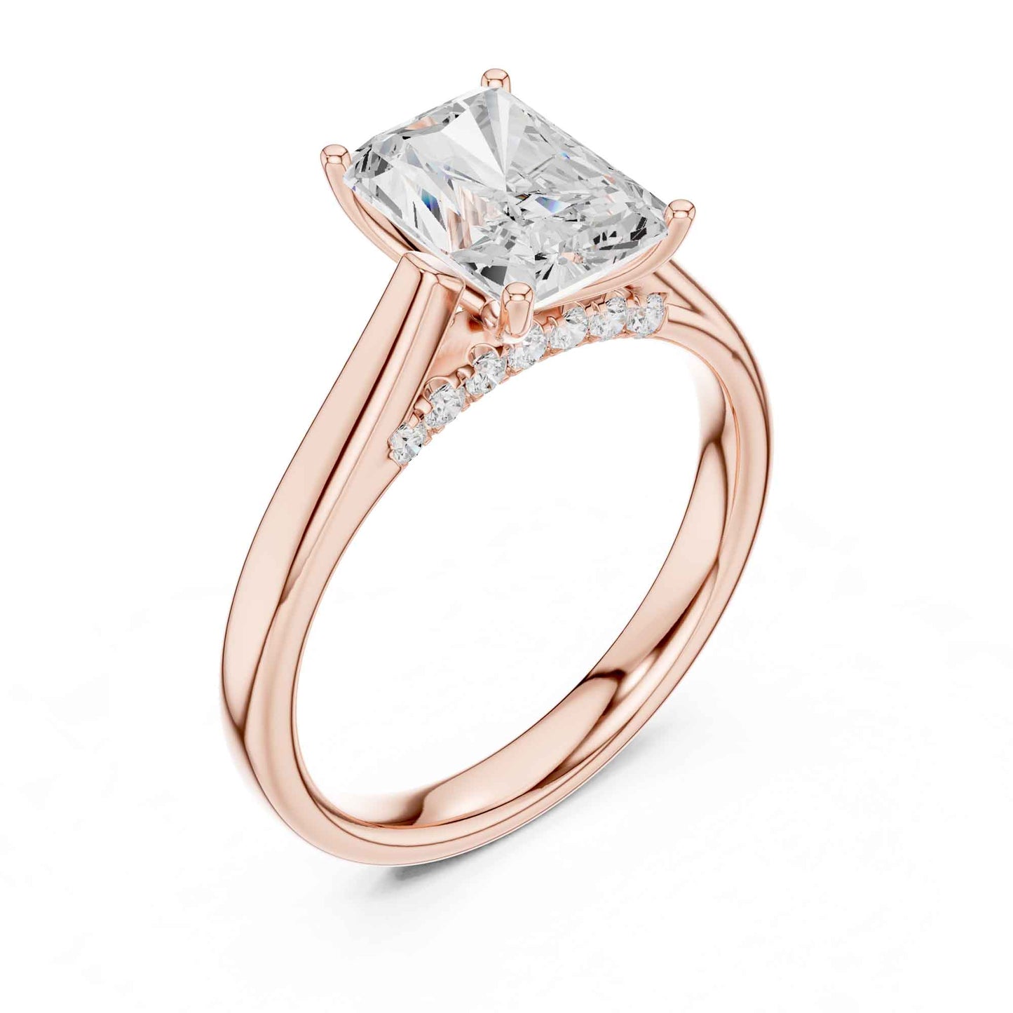 2 Carat Radiant Cut Lab Grown Diamond Engagement Ring