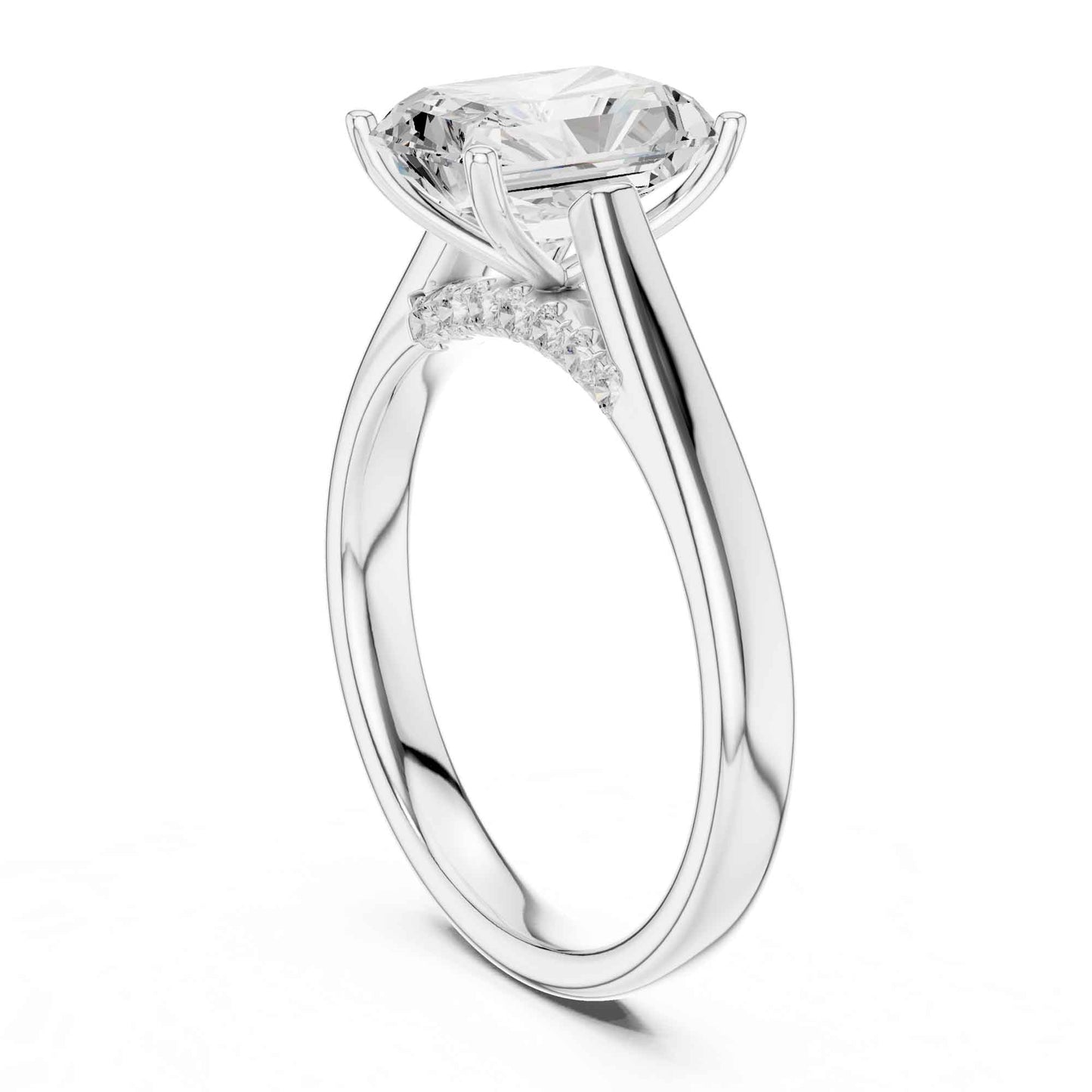 2 Carat Radiant Cut Lab Grown Diamond Engagement Ring