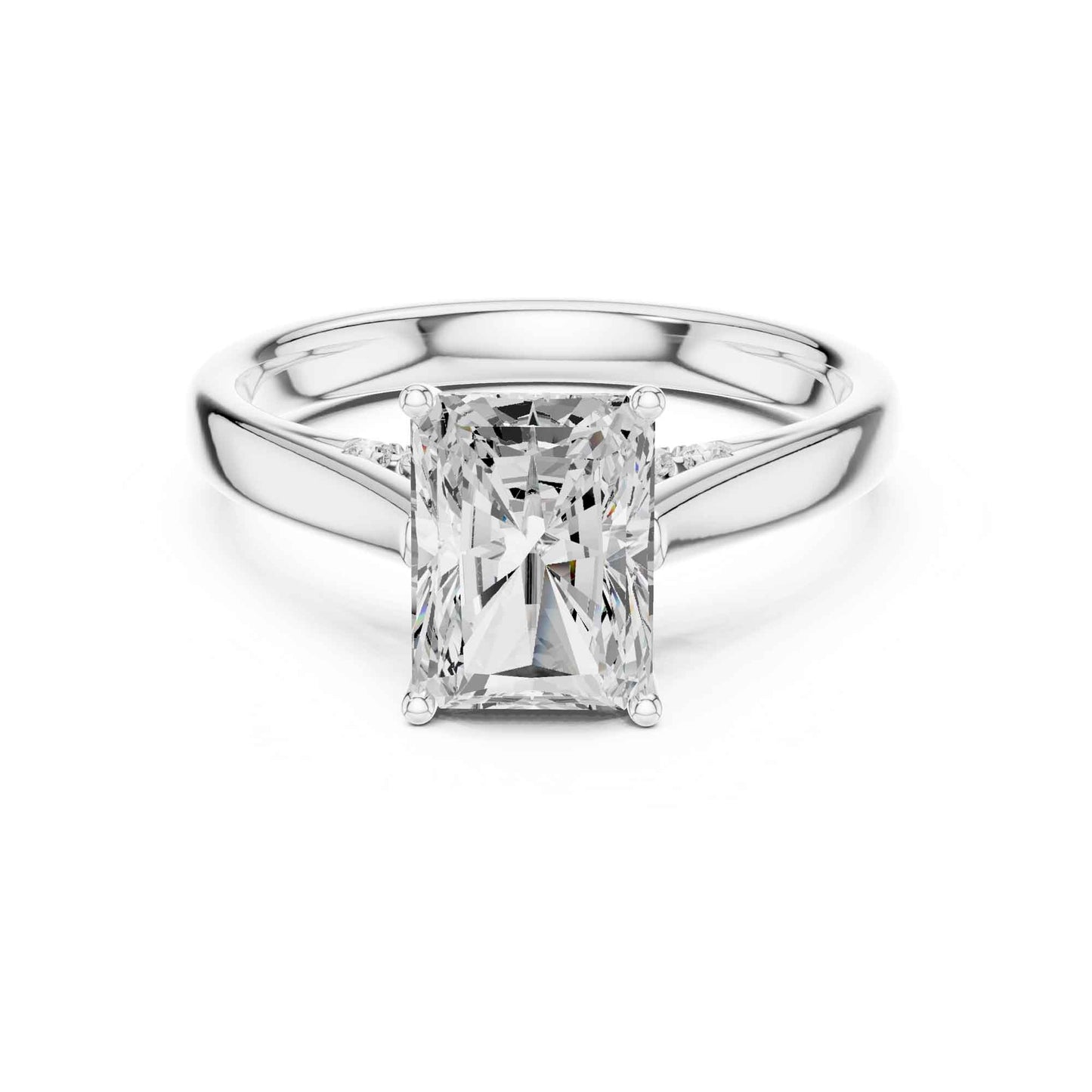 2 Carat Radiant Cut Lab Grown Diamond Engagement Ring