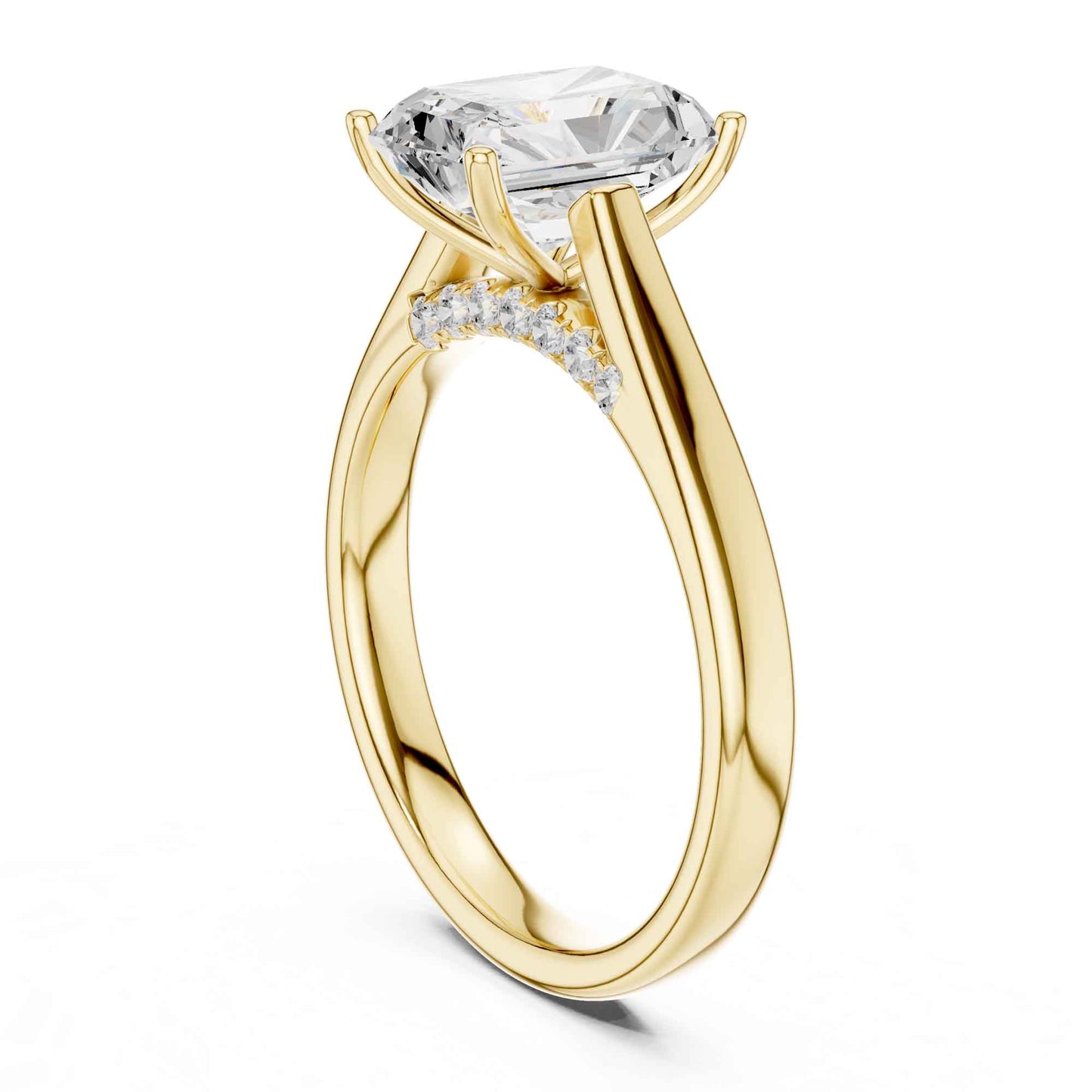 2 Carat Radiant Cut Lab Grown Diamond Engagement Ring