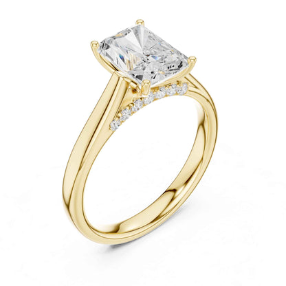 2 Carat Radiant Cut Lab Grown Diamond Engagement Ring