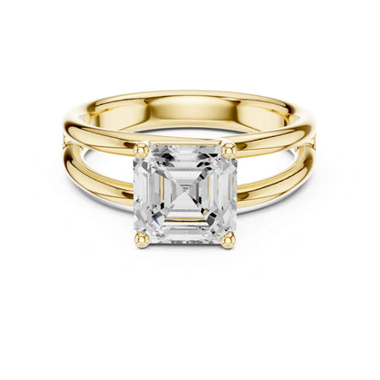 2 Carat Asscher Cut Diamond Solitaire Engagement Ring