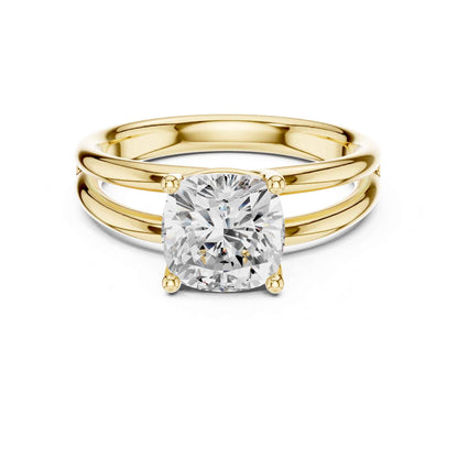 2 Carat Cushion Cut Diamond Solitaire Engagement Ring