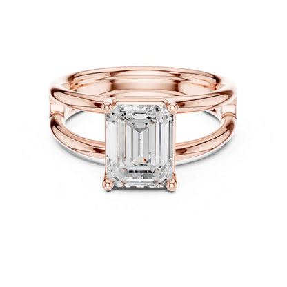 2 Carat Emerald Cut Diamond Solitaire Engagement Ring