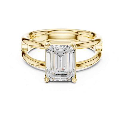 2 Carat Emerald Cut Diamond Solitaire Engagement Ring
